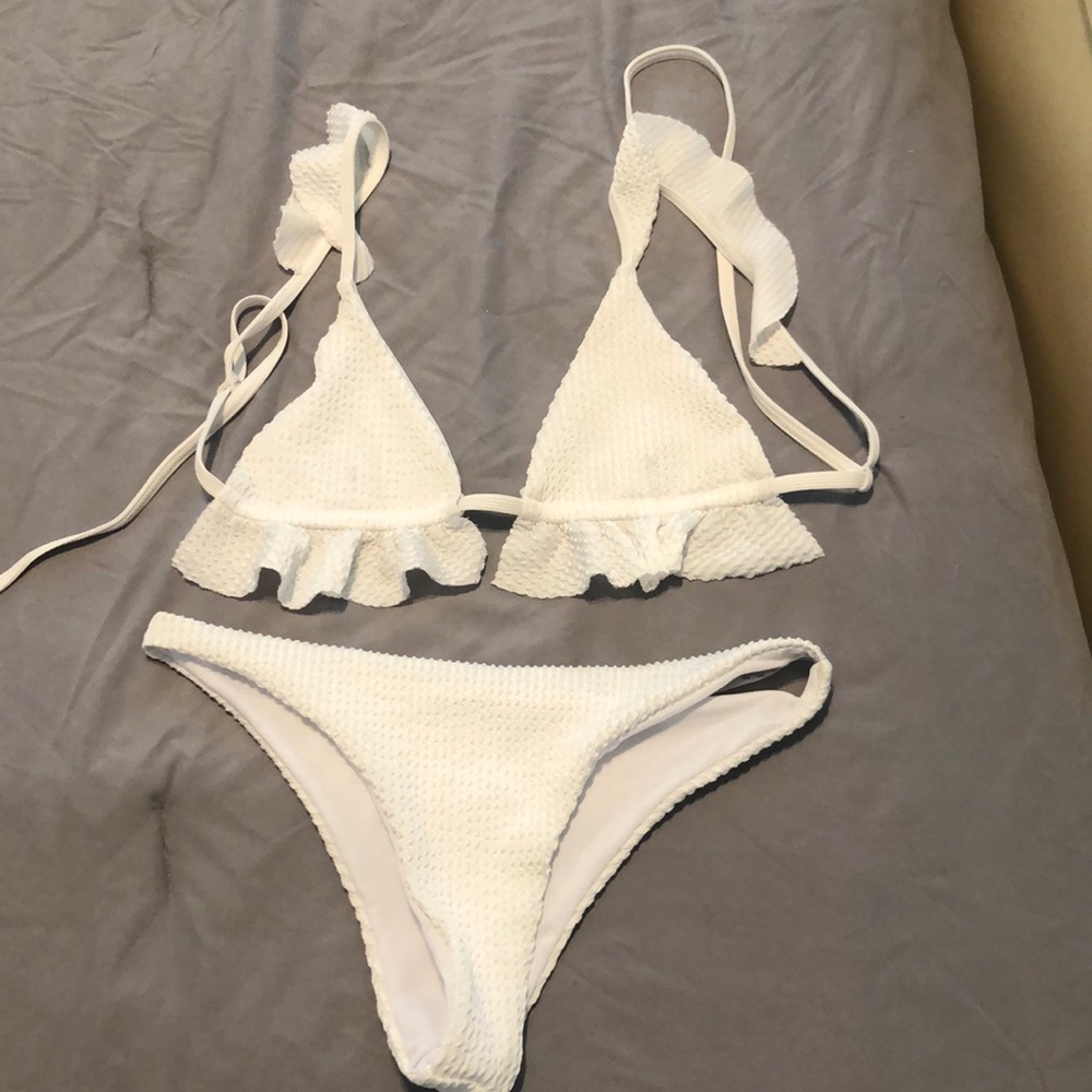 White bikini size M but fits like a small!